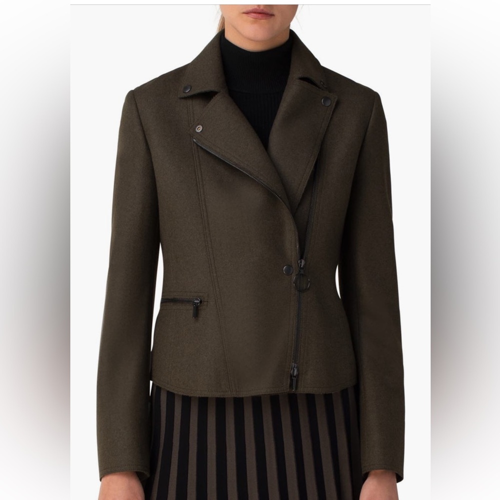 Akris Punto Angora Blend Moto Jacket